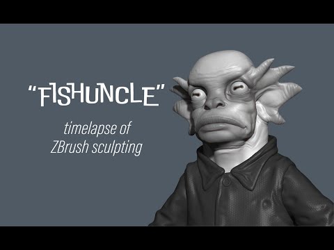 "Fishuncle" Midjourney to 3d Sculpt Timelapse