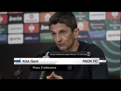 Press Conference: KAA Gent - PAOK FC – Live PAOK TV