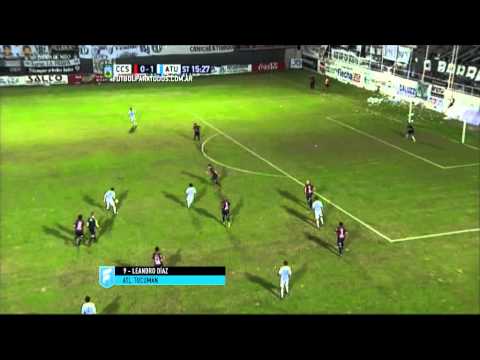 Gol de Díaz. Central Córdoba 0 - Atl. Tucumán 1. Fecha 23. Primera B Nacional 2015. FPT.