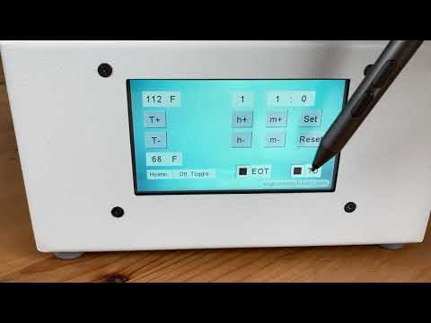 The EAS Temperature Controller Nextion Touchscreen Display in Action