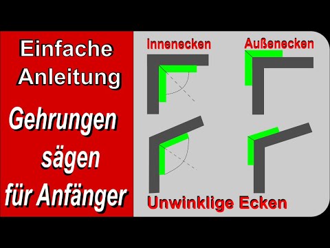 Jeden Winkel bei Sockelleisten passgenau auf Gehrung schneiden / sägen.