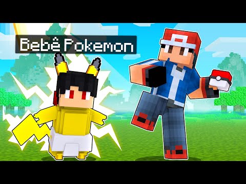 Virei um BEBÊ POKEMON por 24 HORAS no Minecraft