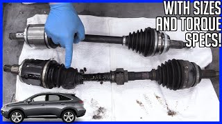 Replace CV Axle Lexus RX350 2004–2009