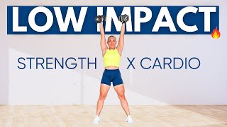 45 min COMPOUND STRENGTH & LOW IMPACT CARDIO Workout | No Jumping