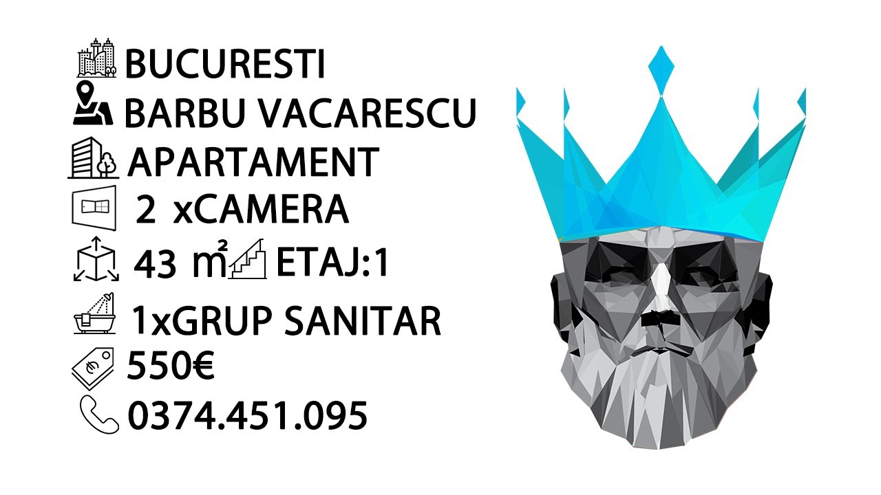 Tur video Floreasca | 2 Camere | Centrala | Balcon | AC |