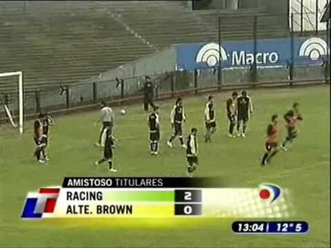 Amistoso de Invierno 2008 - Racing vs Almirante Brown - Gol de Menghi (1 - 0)