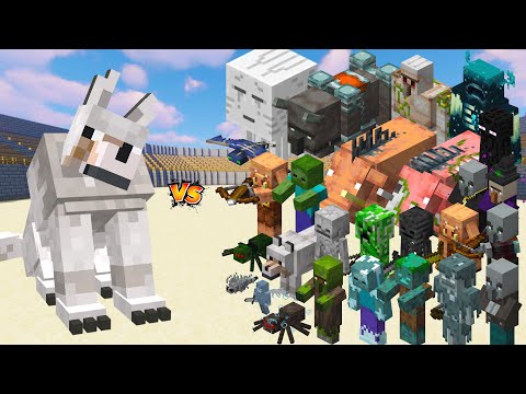 MUTANT WOLF VS ALL MINECRAFT MOBS – MINECRAFT MOBS BATTLE 