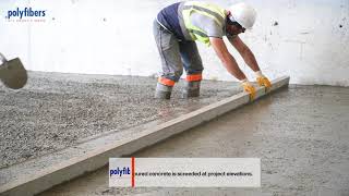 Industrial Fiber Reinforced Concrete with Polytwist® PT54 Macro Synthetic Fiber Reinforcement
