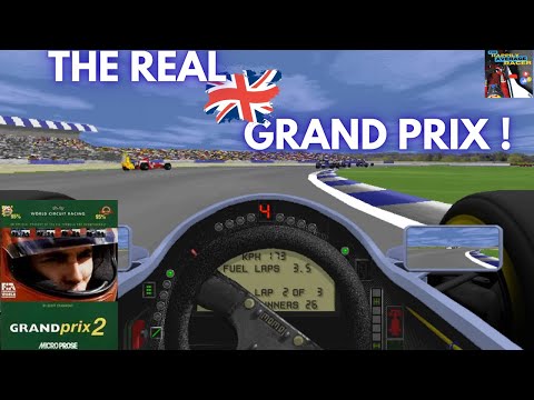 THE Classic Silverstone Layout in Grand Prix 2 .... And Exploding Ferrari's !!! #retrogaming