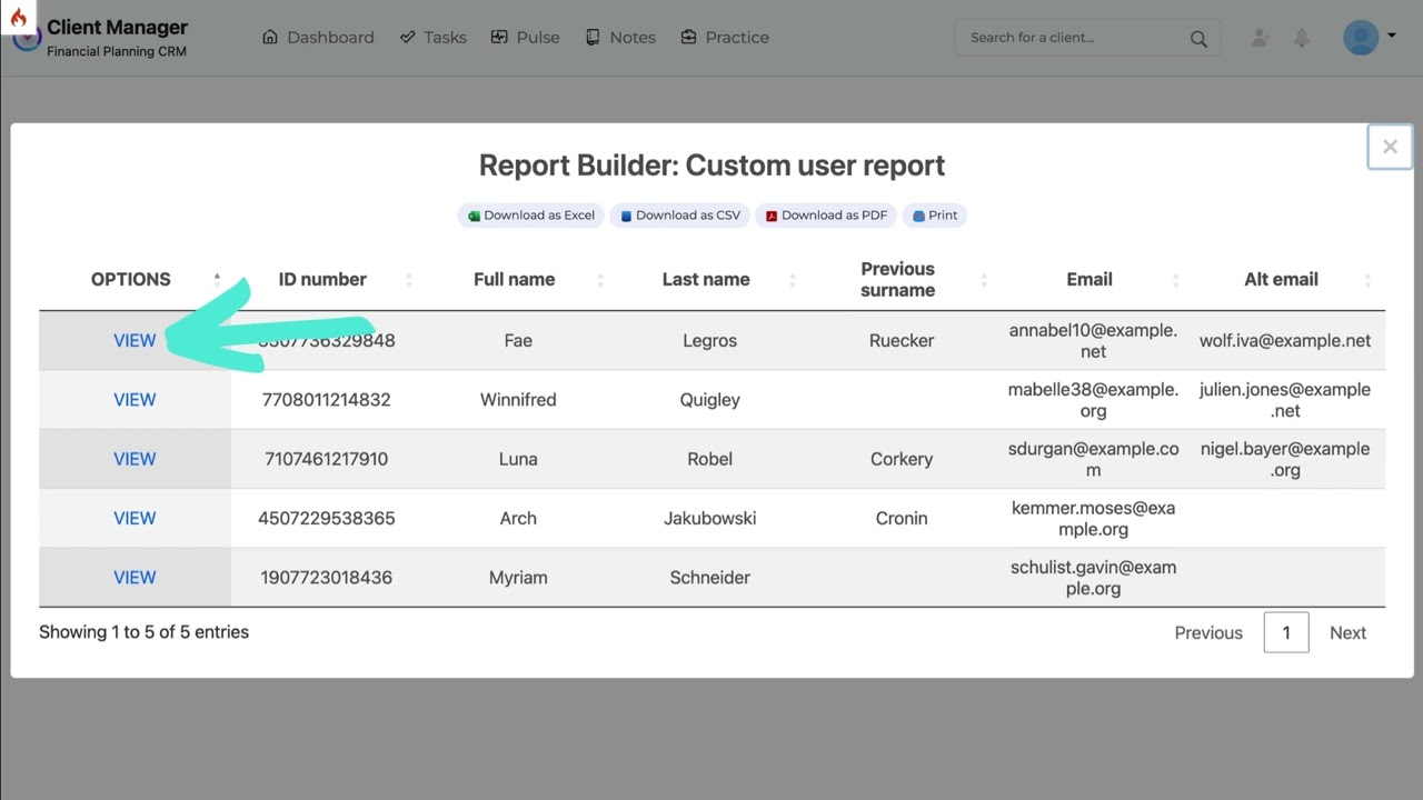 ClientManager Tutorial: Report Builder
