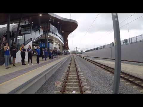 Transperth train drivers view - Perth Stadium to the Joondalup line, express - high speed