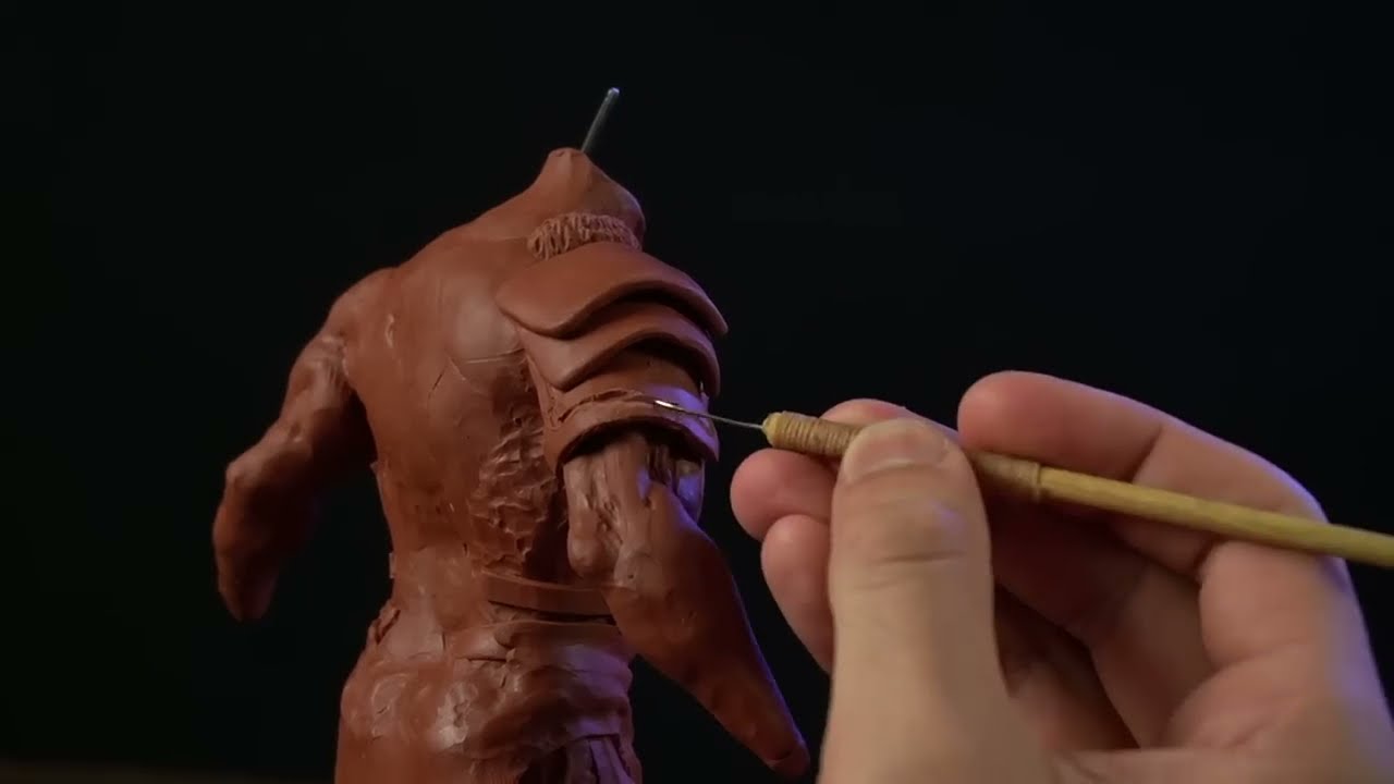 sculpture of kratos timelapse tutorial by dr garruda