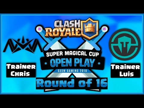 Trainer Chris vs Trainer Luis | Round of 16 | Super Magical Cup 2018 Clash Royale