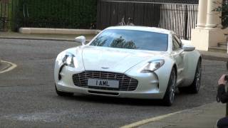 Aston Martin One-77 in London - Driving and Small Rev
