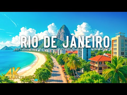 FLYING OVER RIO DE JANEIRO, BRAZIL 4K UHD – Iconic Landmarks, Stunning Beaches with Calming Music