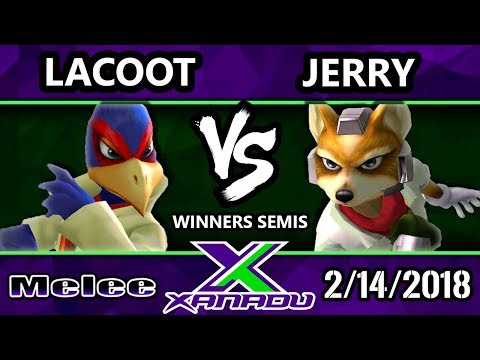 S@X 241 Melee - Lacoot (Falco) Vs. Jerry (Fox) - SSBM Winners Semis - Smash Melee