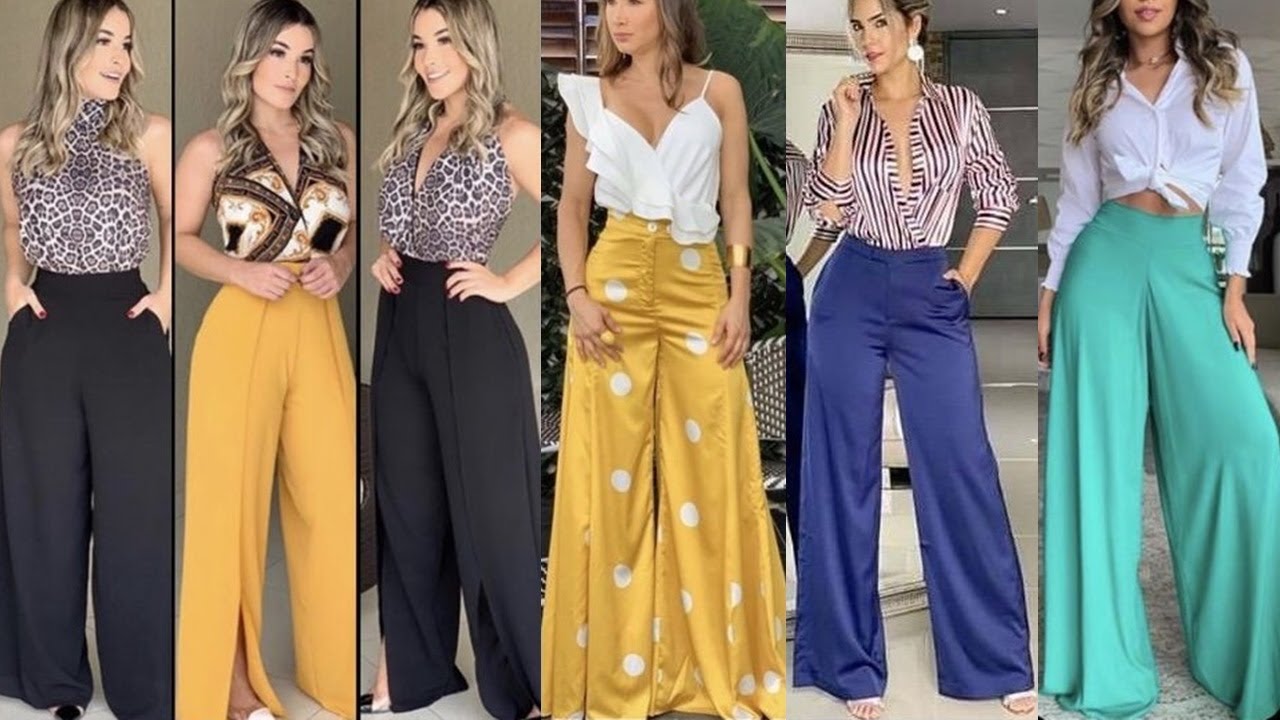 MÁS DE 30 IDEAS PARA COMBINAR TUS PANTALONES PALAZZO ESTE 2022/ OUTFITS CON PALAZZOS DE MODA 2022