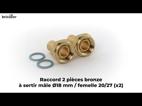 Raccord cuivre - gaz 2 pièces mâle à sertir femelle à visser VIEGA