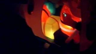 Santa in a Helicopter on a night mission