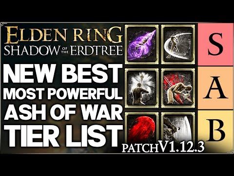 Shadow of the Erdtree - New Best MOST POWERFUL Ash of War Tier List - Build Guide - Elden Ring!
