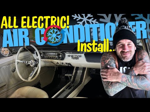 12v ELECTRIC Car AIR COND Install on a BUDGET! Mustang Upgrades - Iron Empire EP 161