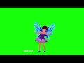 Cute Fairy Appear And Disappear In Green Screen
