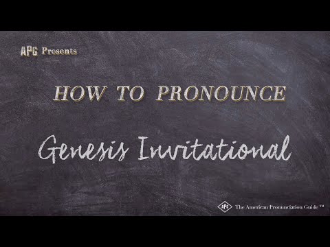 How to Pronounce Genesis Invitational (Real Life Examples!)
