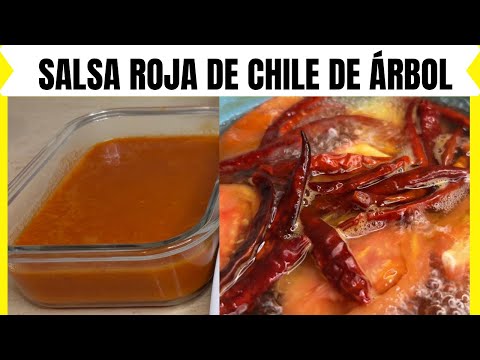 🔴CÓMO HACER SALSA ROJA DE CHILE DE ÁRBOL | SALSA DE 4 INGREDIENTES | MIREYA COCINANDO