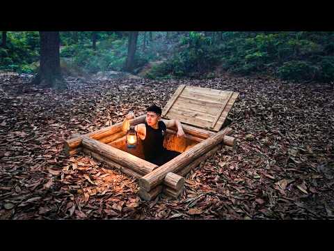 A young man escapes the city to build secret underground shelter in the forest