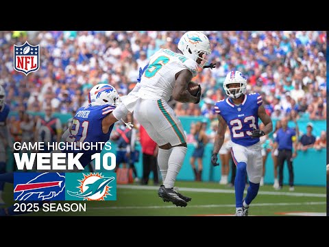 Buffalo Bills vs. Miami Dolphins Game Highlights | NFL 2025 Season Week 10