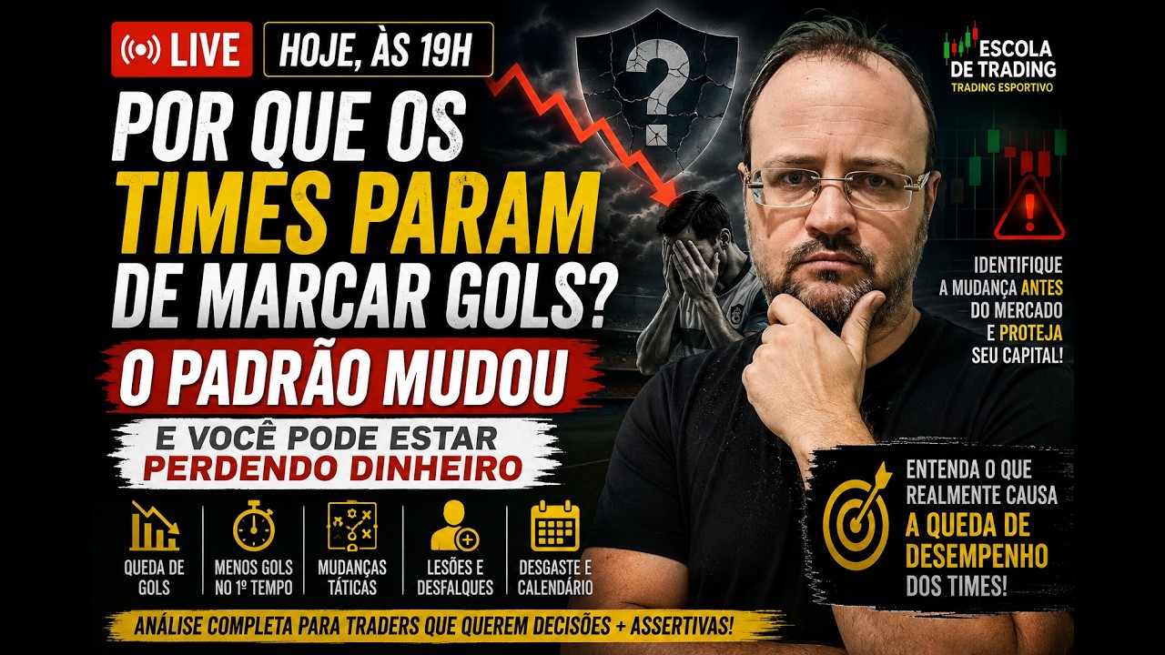 POR QUE OS TIMES PARAM DE MARCAR GOLS? 🚨 O PADRÃO MUDOU — E VOCÊ PODE ESTAR PERDENDO DINHEIRO