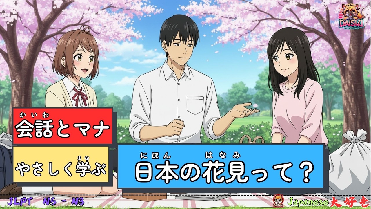 日本の花見ってどんな感じ？ Conversations and Manners Under the Sakura