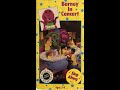 Opening To Barney In Concert 1991 VHS