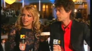 Britney Spears And Mick Jagger 2001 VMAS Interview