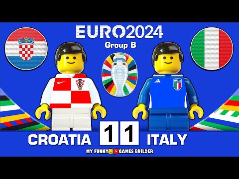 Croatia vs Italy 1-1 - All Goals & Highlights EURO 2024 ( Group B ) Lego Football - Italia Croazia