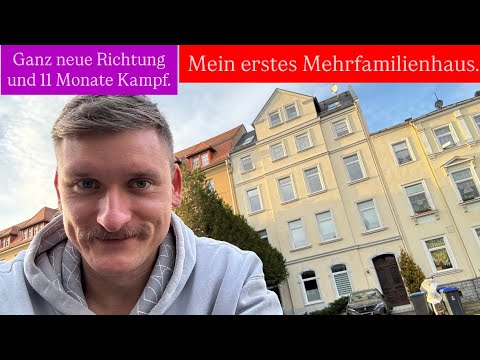 My first apartment building in Plauen and a big step alongside the car dealership.