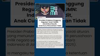 Prabowo Kritik Aturan Aneh soal Audit BUMN yang Disebut Tak Menjangkau Anak & Cucu Perusahaan