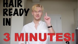TUTORIAL MENS HAIR: Quick slickback styling FUNNY