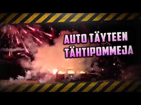 Auto täyteen Ilotulitteita!! 8Kg Dynamiittia ja 100l Polttoainetta!!!