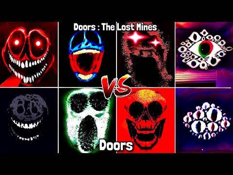 Doors : Floors 2 The Lost Mines VS Doors All Jumpscares Comparison (showcase) ROBLOX