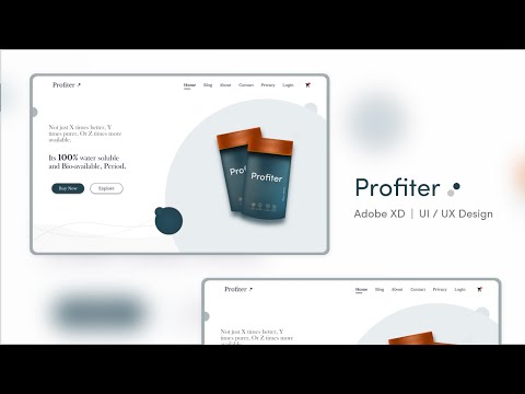 UI / UX Design using Adobe XD | Product Landing page | 2018