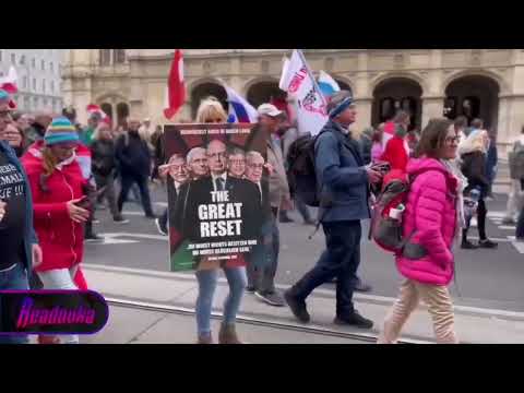Anti-Government rally in Vienna, Austria