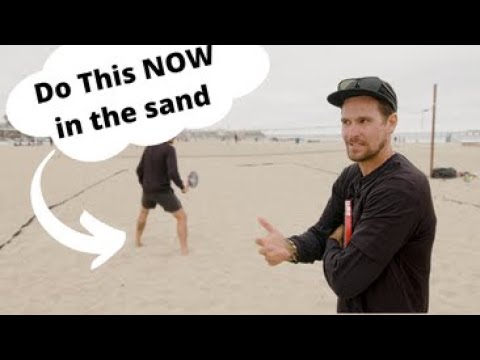 Beach Tennis Practice - How to Move In The Sand