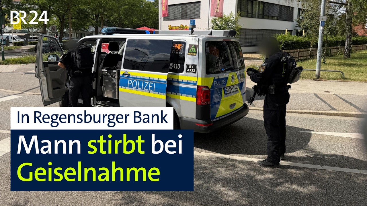 BR24live: Mann stirbt bei Geiselnahme in Regensburger Bank - Großeinsatz läuft | BR24