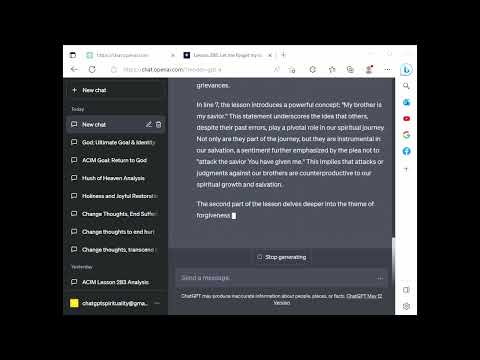 ChatGPT Spirituality ACIM Lesson 288 - Let me forget my brother’s past today