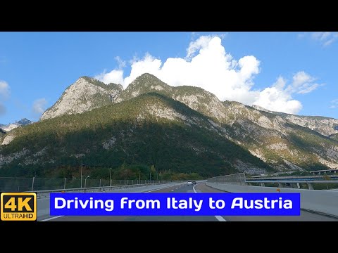 Driving from Tarvisio Italy to Austria ( SS13 Road Italy to A2 Road Austria )