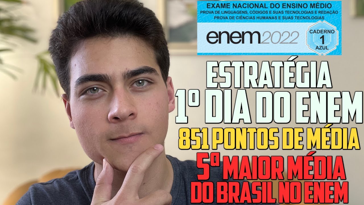 Minha ESTRATÉGIA DE PROVA para o 1º DIA DO ENEM
