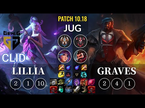 GEN Clid Lillia vs Graves Jungle - KR Patch 10.18