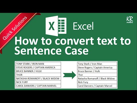 How to convert Capital text to Sentence case in Excel