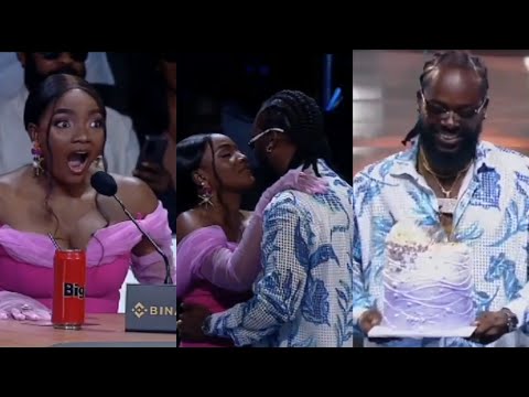 Sweet Moment Adekunle Gold surprised Simi on live TV show💖 ..brings cake for her!